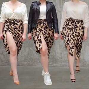 never fully dressed leopard wrap skirt